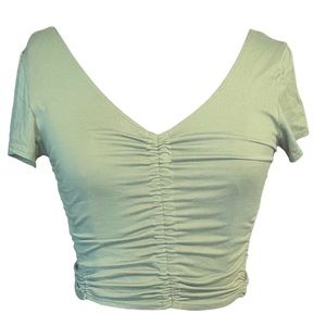 Urban Outfitters Fitted Ruched Crop Top Medium